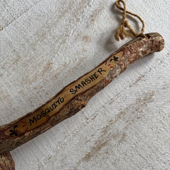 Vintage Novelty Bug Swatter - Hand Made Wooden Hammer - Picture 6 of 9